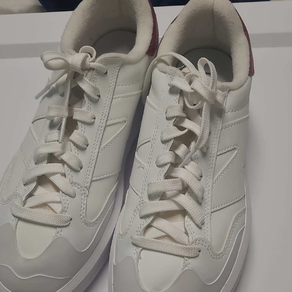 New Balance Ct30 White Sneakers with Red Accents